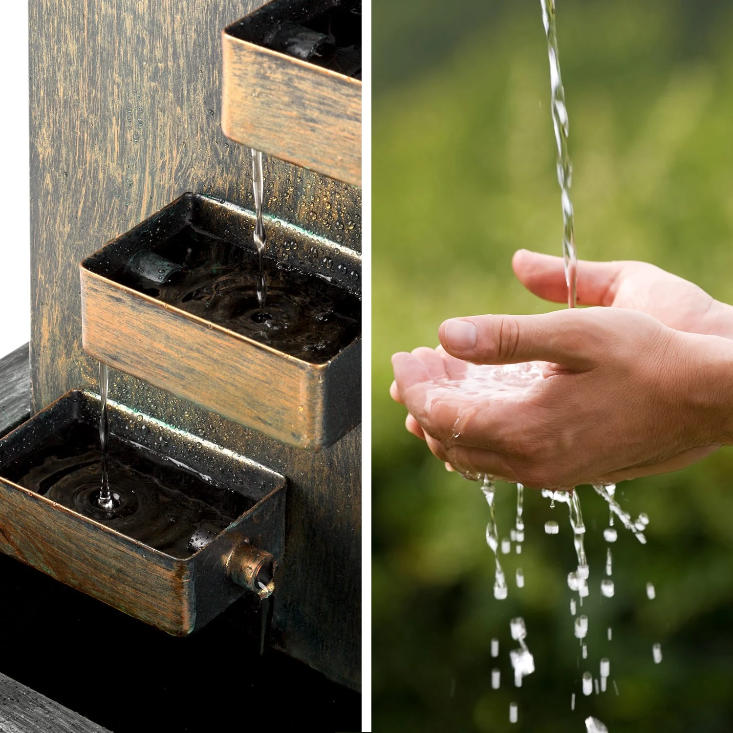 River Crossing Gartenbrunnen In/Outdoor 6W Pumpe 10m Kabel Verzinkt 6 River Crossing Gartenbrunnen In/Outdoor 6W Pumpe 10m Kabel Verzinkt – Bild 4