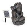 Felsquell Solar-Kaskadenbrunnen Akkubetrieb 2 KW Solarpanel 3 LEDs -Einrichtungsgeschäft 10032286 yy 0001 front Blumfeldt Felsquell Solar Kaskadenbrunnen