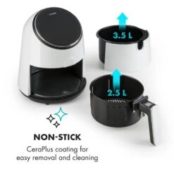 AirVital Heißluftfritteuse 1300W 2,5l CeraPlus-Antihaft Touch Weiß 16 AirVital Heißluftfritteuse 1300W 2,5l CeraPlus-Antihaft Touch Weiß -Einrichtungsgeschäft 10032331 yy 0006 logo Klarstein AirVital Heissluftfritteuse 1300W weiss