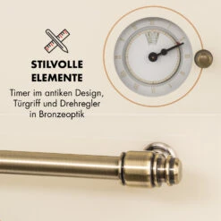 Victoria Einbaubackofen Retro-Design 9 Funktionen 50-250°C Elfenbein 17 Victoria Einbaubackofen Retro-Design 9 Funktionen 50-250°C Elfenbein -Einrichtungsgeschäft 10032485 de 0006 logo