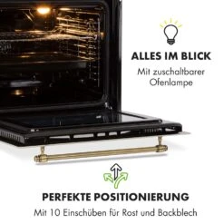 Victoria Einbaubackofen Retro-Design 9 Funktionen 50-250°C Elfenbein 18 Victoria Einbaubackofen Retro-Design 9 Funktionen 50-250°C Elfenbein -Einrichtungsgeschäft 10032485 de 0007 logo