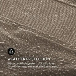 Senator Ersatzdach Sonnenschutz Polyester Wasserdicht Taupe -Einrichtungsgeschäft 10032570 yy 0003 logo Blumfeldt Senator Ersatzdach taupe