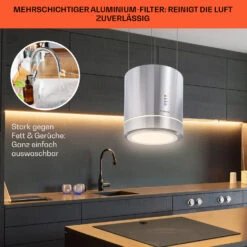 Tron Ambience Inselabzugshaube Ø38cm Umluft 540m³/h LED Edelstahl -Einrichtungsgeschäft 10032579 de 0006 usp