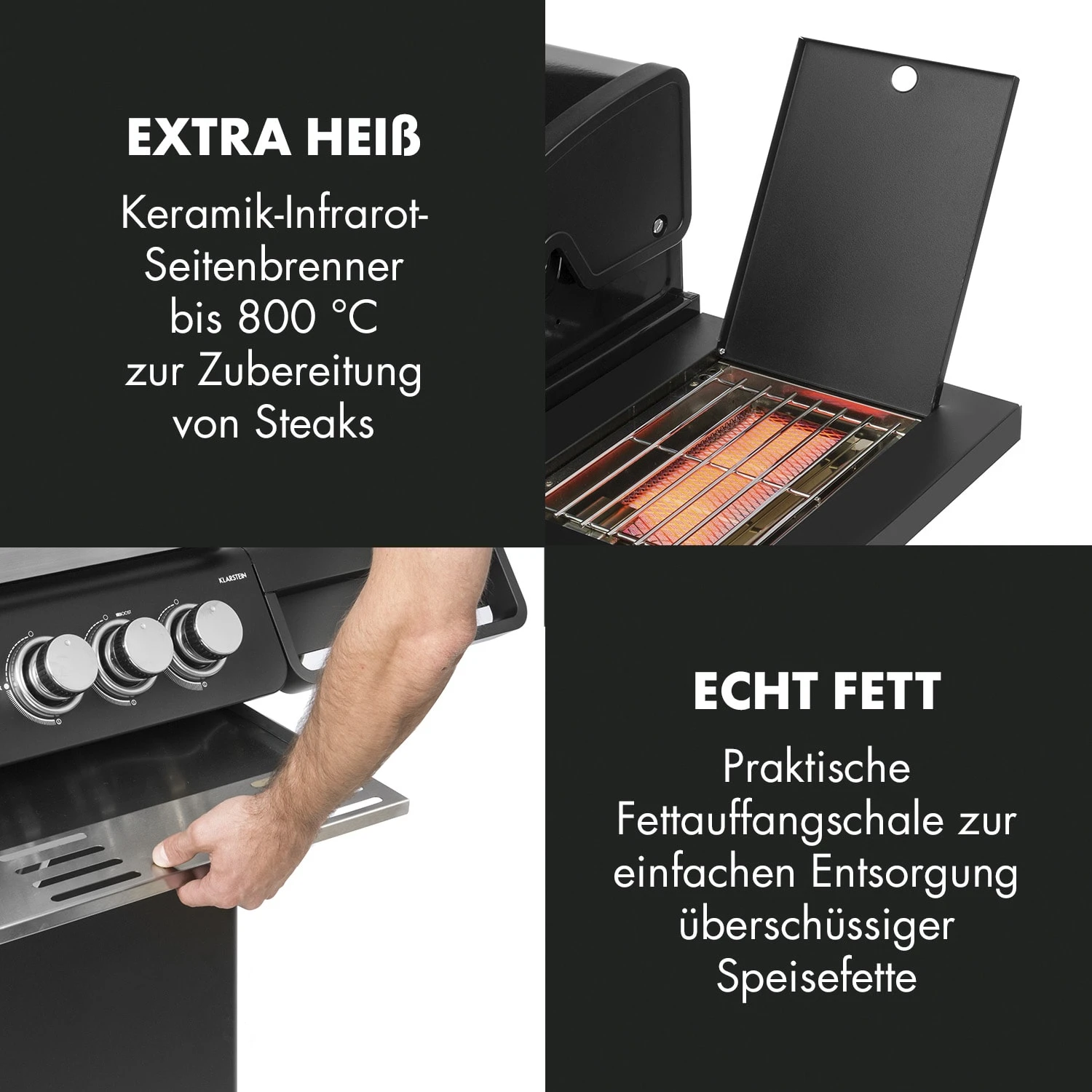 Highgrade 4 IB Gasgrill 6 Brenner 19,8 KW 71x46cm Grill Edelstahl 10 Highgrade 4 IB Gasgrill 6 Brenner 19,8 KW 71x46cm Grill Edelstahl – Bild 8