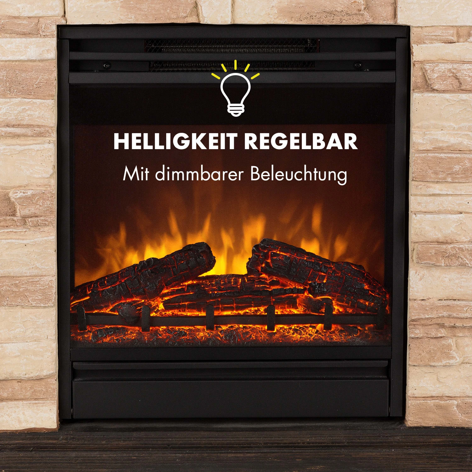 Kaprun Elektrischer Kamin 1800W Steindekor Polystone Fernbedienung 9 Kaprun Elektrischer Kamin 1800W Steindekor Polystone Fernbedienung – Bild 7