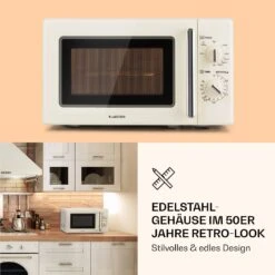 Caroline Mikrowellen-Grill 20 Ltr 700 W / 1000 W Ø 25,5cm Retro -Einrichtungsgeschäft 10032641 de 0005 logo