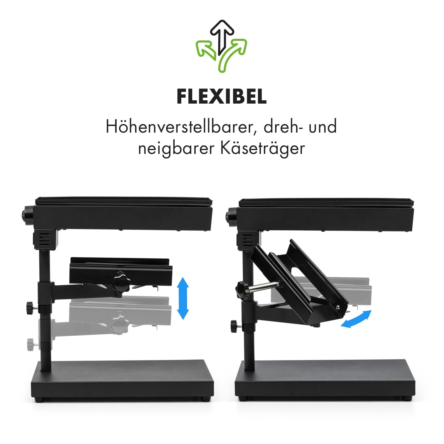 Appenzell Peak Raclette Mit Grill 1000W Thermostatschalter Schwarz 9 Appenzell Peak Raclette Mit Grill 1000W Thermostatschalter Schwarz – Bild 7