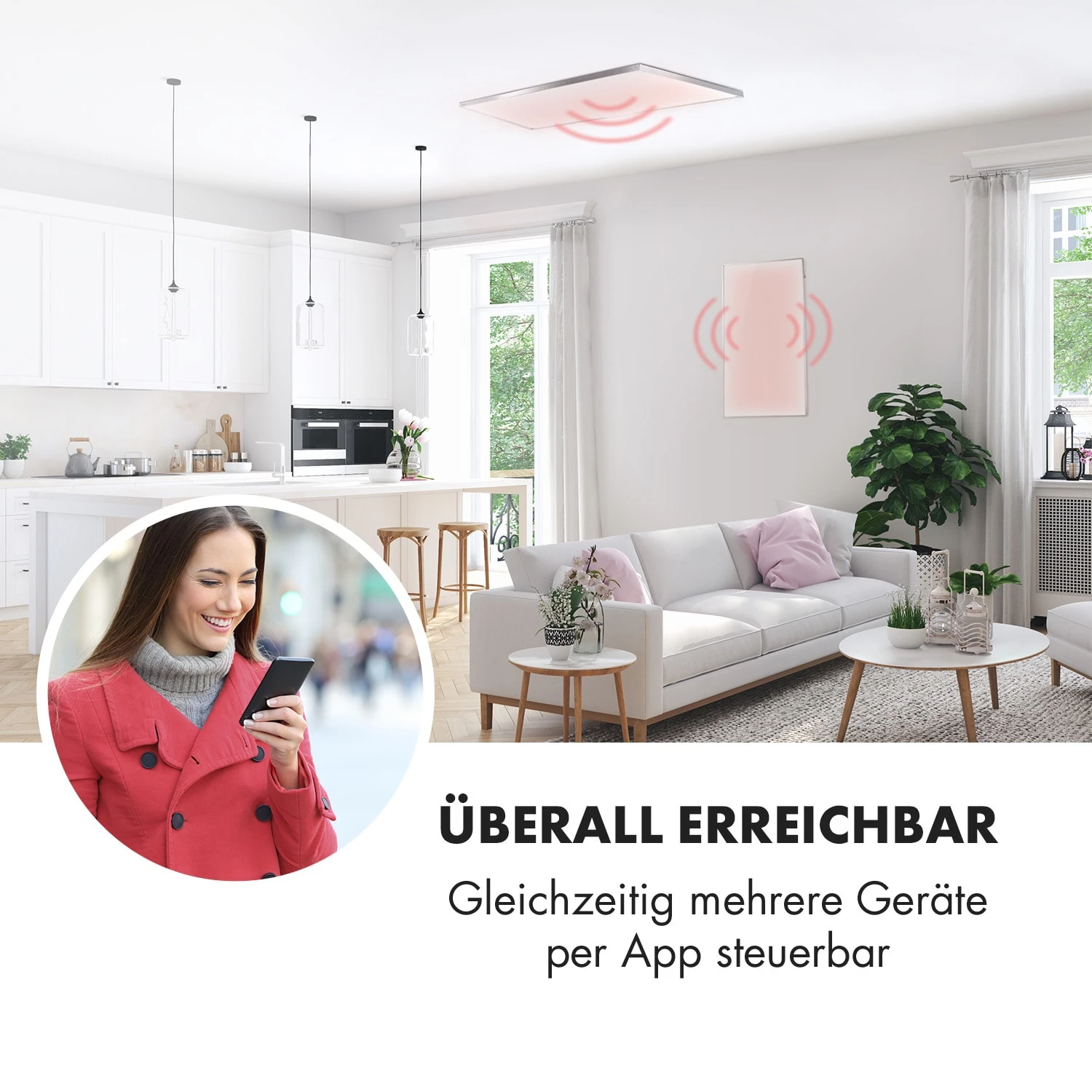 Wonderwall Smart Infrarotheizung 50x90cm App 450W Wochentimer IP24 5 Wonderwall Smart Infrarotheizung 50x90cm App 450W Wochentimer IP24 – Bild 3
