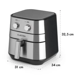AeroVital Heißluftfritteuse 1700W 5,4 Liter Timer Edelstahl Silber 21 AeroVital Heißluftfritteuse 1700W 5,4 Liter Timer Edelstahl Silber -Einrichtungsgeschäft 10032848 yy 0010 logo Klarstein AeroVital Heissluftfritteuse silber reedit