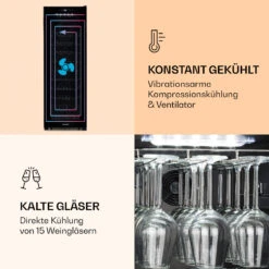 Bellevin 62 Weinkühlschrank 56 Flaschen 5-20°C EEC G 14 Bellevin 62 Weinkühlschrank 56 Flaschen 5-20°C EEC G -Einrichtungsgeschäft 10032923 de 0005 logo