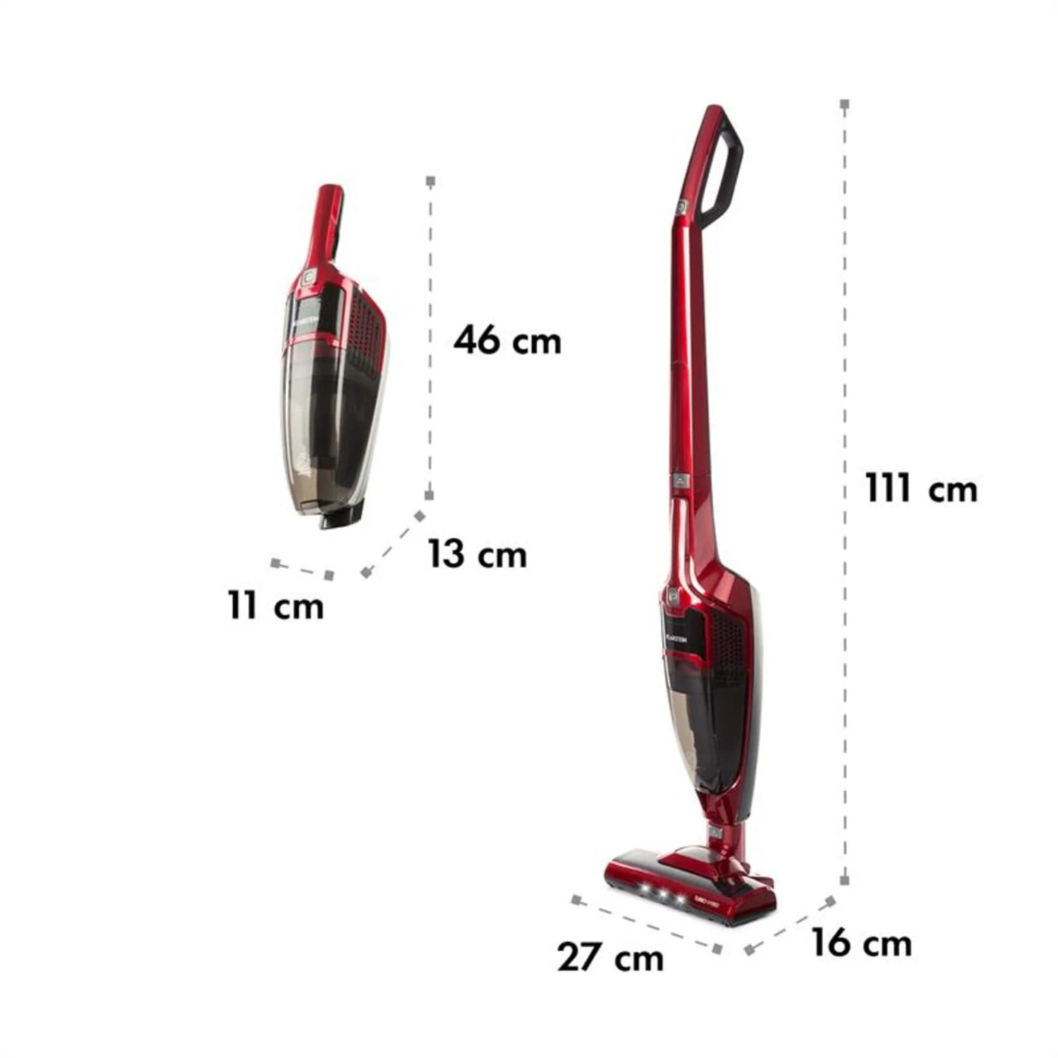 TurboHybrid Staubsauger Boden- Und Handstaubsauger Metallic-rot 12 TurboHybrid Staubsauger Boden- Und Handstaubsauger Metallic-rot – Bild 10