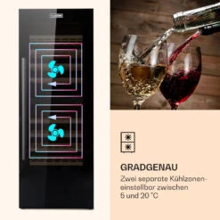 Barossa 77 Duo Weinkühlschrank 2 Zonen 191 L 77 Fl. Touch LED Schwarz -Einrichtungsgeschäft 10032963 de 0005 logo