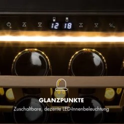 Barossa 77 Duo Weinkühlschrank 2 Zonen 191 L 77 Fl. Touch LED Schwarz -Einrichtungsgeschäft 10032963 de 0008 logo