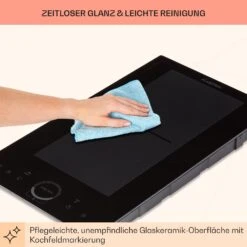 Delicatessa Slim Domino Induktionskochfeld 3500W Timer Schwarz -Einrichtungsgeschäft 10033015 de 0008 usp