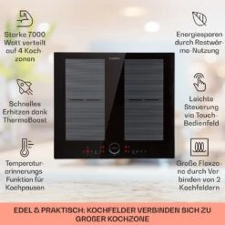 Delicatessa 60 Einbaukochfeld Induktion 4 Zonen 7000W Glaskeramik -Einrichtungsgeschäft 10033021 de 0002 usp