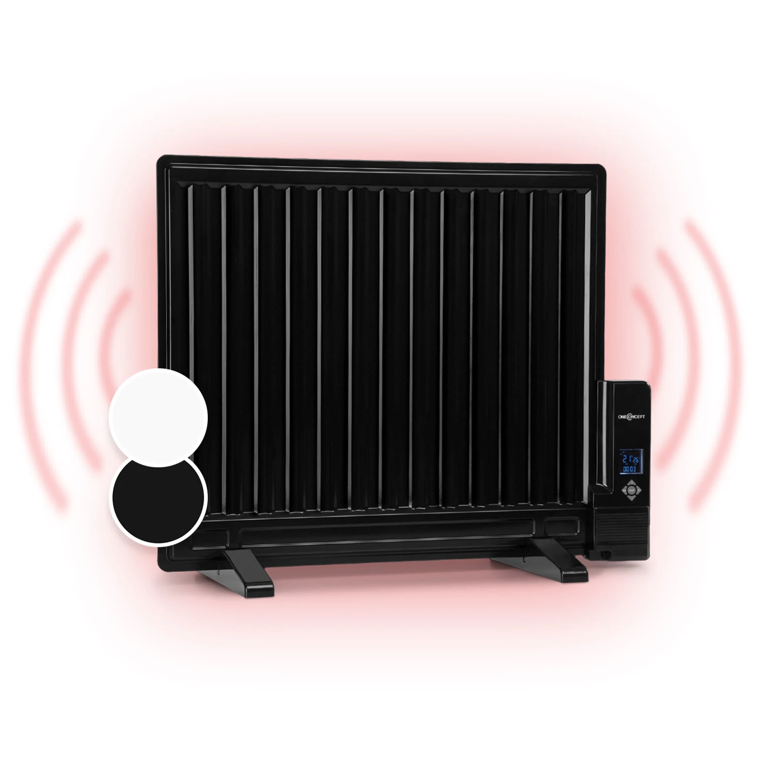 Wallander Ölradiator 600W Thermostat Ölheizung Ultraflach Schwarz 3 Wallander Ölradiator 600W Thermostat Ölheizung Ultraflach Schwarz