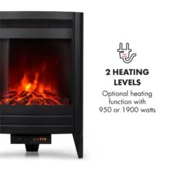 Vienna Elektrischer Eckkamin 1900W Wochentimer Fernbedienung -Einrichtungsgeschäft 10033112 yy 0003 logo Electric Fireplace With log LED flame