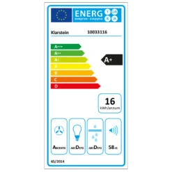 Mirage 60 Dunstabzugshaube 550m³/h Touch-Panel RGB-Ambiente-Licht Glas -Einrichtungsgeschäft 10033116 energy label