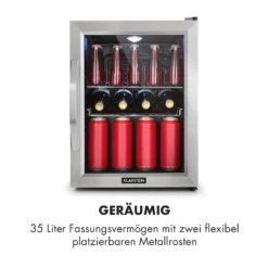 Beersafe M Kühlschrank 33 Liter 2 Böden Panoramaglastür Edelstahl -Einrichtungsgeschäft 10033119 de 0004 logo