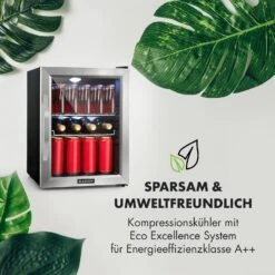 Beersafe M Kühlschrank 33 Liter 2 Böden Panoramaglastür Edelstahl -Einrichtungsgeschäft 10033119 de 0007 logo