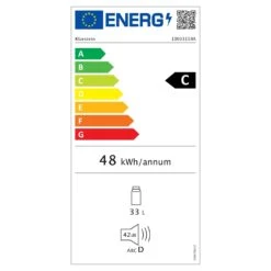 Beersafe M Kühlschrank 33 Liter 2 Böden Panoramaglastür Edelstahl -Einrichtungsgeschäft 10033119 energy label