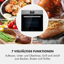 Kalahari Elektrischer Einbaubackofen 2300W 7 Funktionen Schwarz -Einrichtungsgeschäft 10033187 de 0008 logo