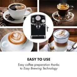 Espressionata Gusto Espressomaschine 1100W 15 Bar Druck Schwarz -Einrichtungsgeschäft 10033209 yy 0004 logo Klarstein Espressionata Gusto Espressomaschine