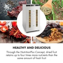 Master Jerky 24 Dörrautomat 5850W 40-90 °C 15h-Timer Edelstahl Silber -Einrichtungsgeschäft 10033214 yy 0005 logo Klarstein Master Jerky 24 Doerrautomat silber