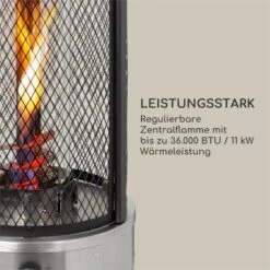 Goldflame Deluxe Terrassenheizstrahler 36.000BTU/11kW Mobil Edelstahl 13 Goldflame Deluxe Terrassenheizstrahler 36.000BTU/11kW Mobil Edelstahl -Einrichtungsgeschäft 10033278 yy 0003 logo Blumfeldt Goldflame Deluxe Heizstrahler schwarz