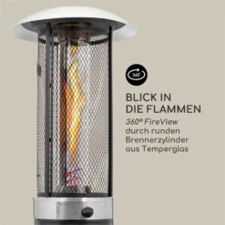 Goldflame Deluxe Terrassenheizstrahler 36.000BTU/11kW Mobil Edelstahl 15 Goldflame Deluxe Terrassenheizstrahler 36.000BTU/11kW Mobil Edelstahl -Einrichtungsgeschäft 10033278 yy 0005 logo Blumfeldt Goldflame Deluxe Heizstrahler schwarz