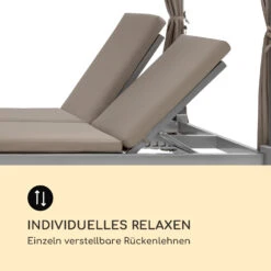Eremitage Double Sunbed 2 Pers Stahl-Rahmen Sonnendach Vorhänge Taupe -Einrichtungsgeschäft 10033316 de 0008 logo