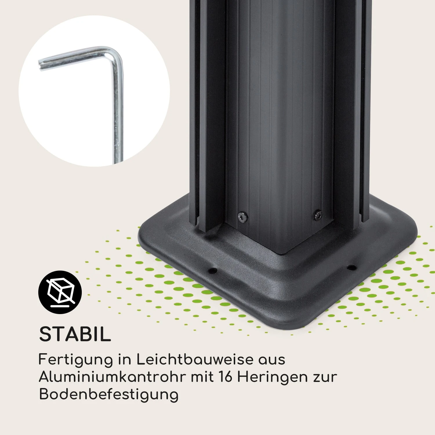 Pantheon Cortina Pavillon Mit Dach 3x6m 4 Seitenteile Beige 8 Pantheon Cortina Pavillon Mit Dach 3x6m 4 Seitenteile Beige – Bild 6