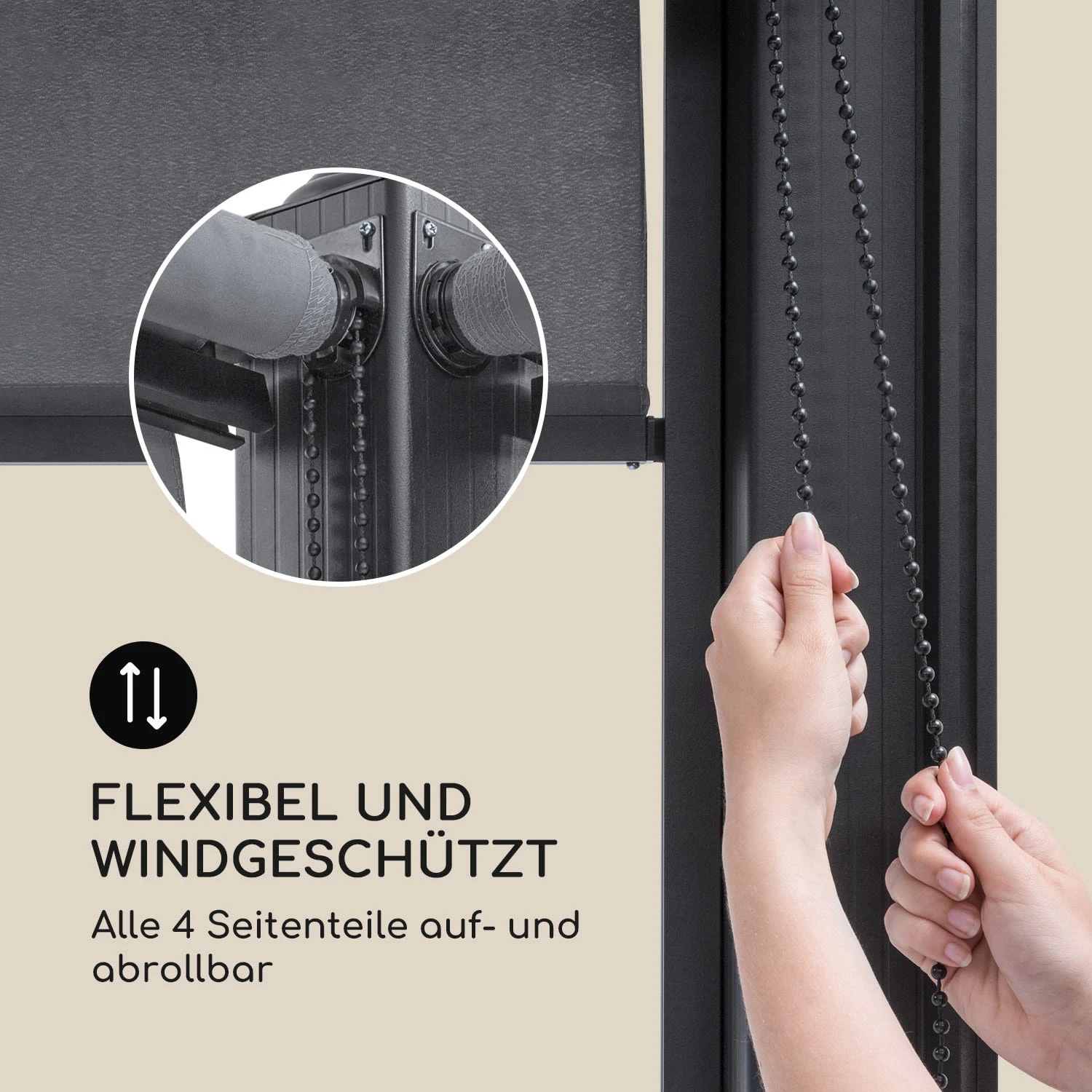 Pantheon Cortina Pavillon Mit Dach 3x6m 4 Seitenteile Grau 7 Pantheon Cortina Pavillon Mit Dach 3x6m 4 Seitenteile Grau – Bild 5