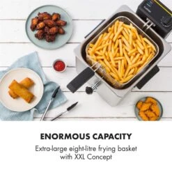 Family Fry Fritteuse 3000W Oil Drain Technology Edelstahl Silber -Einrichtungsgeschäft 10033342 yy 0003 logo Klarstein Family Fry Fritteuse 3000W silber