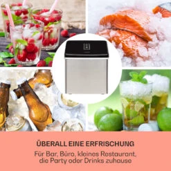 Clearcube Eiswürfelmaschine Klareis 13kg/24h Edelstahl Schwarz -Einrichtungsgeschäft 10033350 de 0003 usp