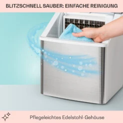 Clearcube Eiswürfelmaschine Klareis 13kg/24h Edelstahl Schwarz -Einrichtungsgeschäft 10033350 de 0005 usp