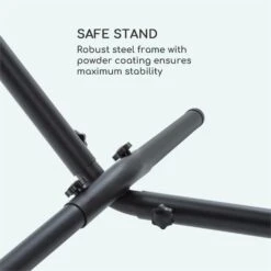 Sri Lanka Swing Hängematte Stahlrahmen 160 Kg Max. Gestreift -Einrichtungsgeschäft 10033371 yy 0004 logo Blumfeldt Sri Lanka Swing Haengematte gestreift