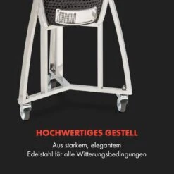 Queensize Kamado Grill Thermometer Abnehmbare Seitenteile Schwarz -Einrichtungsgeschäft 10033377 de 0008 logo