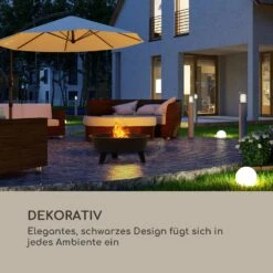 Nolana 2-in-1-Feuerschale Ø73cm Funkenschutz Ø64cm Grill Stahl Schwarz -Einrichtungsgeschäft 10033383 de 0002 logo