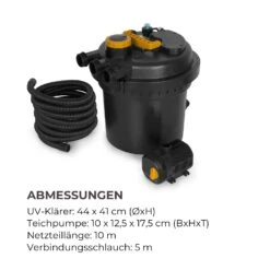 Aquaklar Teichdruckfilter-Set 11W UV-C Klärer 35W Pumpe 5 M Schlauch -Einrichtungsgeschäft 10033393 de 0007 logo