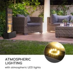 Raincastle Gartenbrunnen 12 LEDs 8W IPX8 Indoor & Outdoor -Einrichtungsgeschäft 10033428 yy 0007 logo Blumfeldt Raincastle Gartenbrunnen 12 LEDs