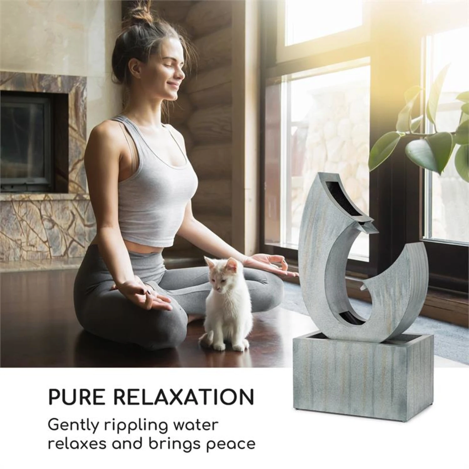 Trumpet Flow Gartenbrunnen 8W Verzinktes Metall LEDs Indoor & Outdoor 4 Trumpet Flow Gartenbrunnen 8W Verzinktes Metall LEDs Indoor & Outdoor – Bild 2