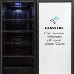 Beersafe 7XL Kühlschrank 242 Liter 5 Böden Panoramaglastür Edelstahl -Einrichtungsgeschäft 10033436 de 0009 logo
