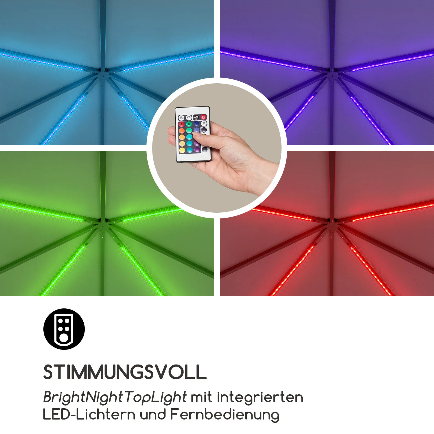 Pantheon Illumina Pavillon Mit Dach Polycarbonat Aluminium Schwarz 4 Pantheon Illumina Pavillon Mit Dach Polycarbonat Aluminium Schwarz – Bild 2