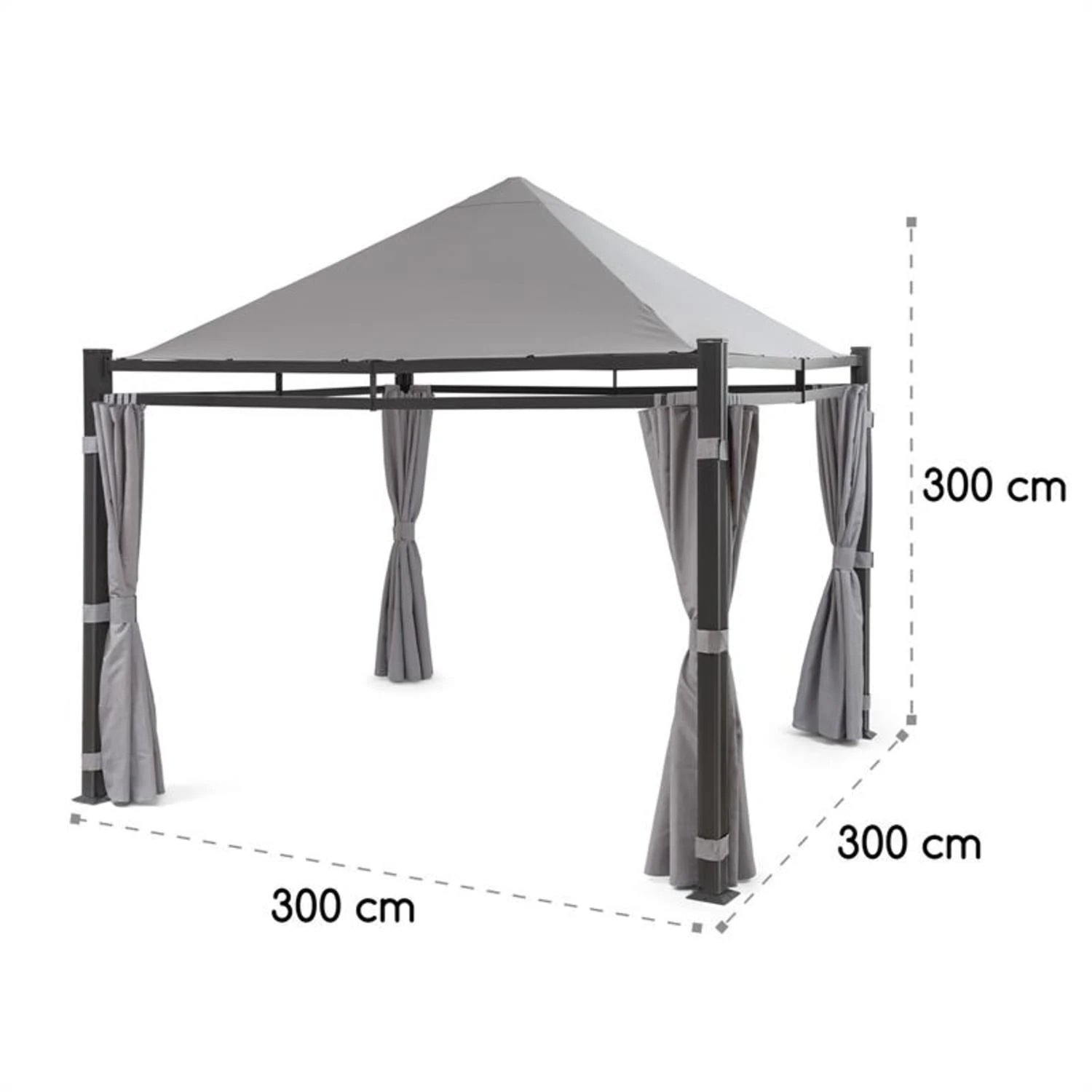 Pantheon Illumina Pavillon Mit Dach Polycarbonat Aluminium Schwarz 11 Pantheon Illumina Pavillon Mit Dach Polycarbonat Aluminium Schwarz – Bild 9
