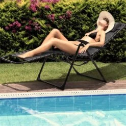 California Dreaming Sonnenliege, Polsterung, Stahlrahmen, Grau -Einrichtungsgeschäft 10033475 yy 0003 logo Blumfeldt California Dreaming Sonnenliege grau