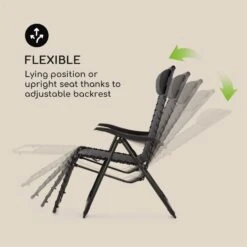 California Dreaming Sonnenliege, Polsterung, Stahlrahmen, Grau -Einrichtungsgeschäft 10033475 yy 0005 logo Blumfeldt California Dreaming Sonnenliege grau