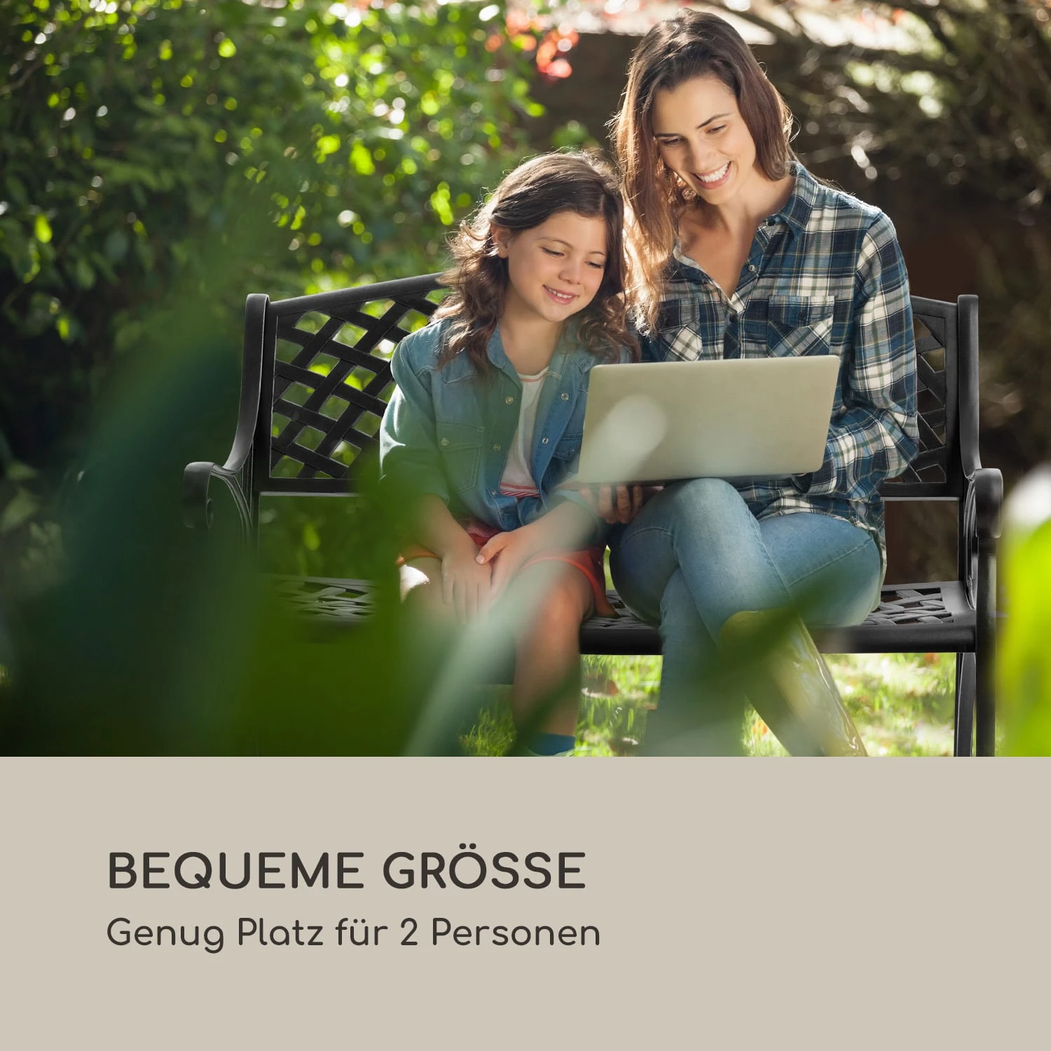 Pozzilli BL Gartenbank Aluminiumguss Witterungsbeständig Schwarz 7 Pozzilli BL Gartenbank Aluminiumguss Witterungsbeständig Schwarz – Bild 5