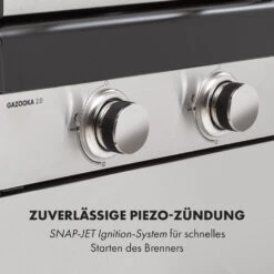 Gazooka 2.0T Gas BBQ Grill 2x3kW Brenner Edelstahl -Einrichtungsgeschäft 10033532 de 0008 logo