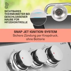 Tomahawk 3.1 S Gasgrill 3x3,6kW Brenner+2,7 KW 60x45cm Grill Edelstahl -Einrichtungsgeschäft 10033567 de 0004 usp